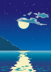 moonlight on the sea