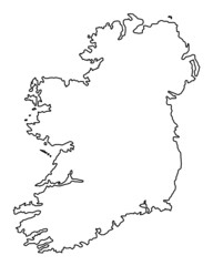Ireland Coastline (vector)