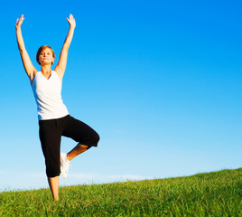 Young Woman Doing Yoga