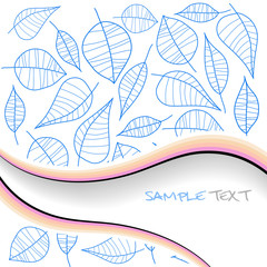 Leaf pattern with place for text.