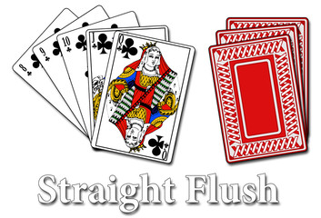 Pokerblatt - Straight Flush