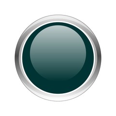Glossy Button Darkgreen Vektor