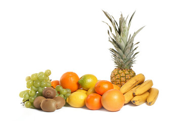 Fruit Group on White Background