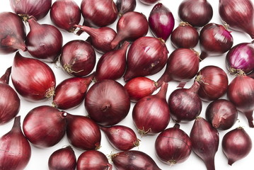 Red onions background