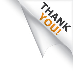 Thank You Curled Corner