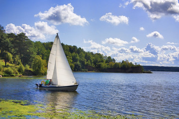 yacht on the lake