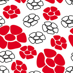 Red seamless flower background