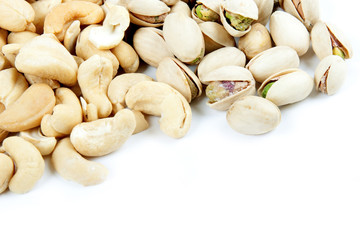 cashews and pistachios