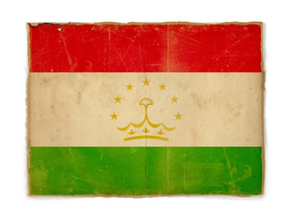 grunge flag of Tajikistan