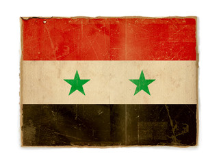 grunge flag of Syria