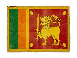 grunge flag of Sri Lanka