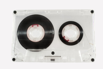 Old audio tape (isolated on white)