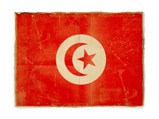 grunge flag of Tunisia