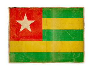 grunge flag of Togo