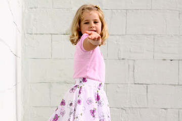 Small girl playing outdoor in park