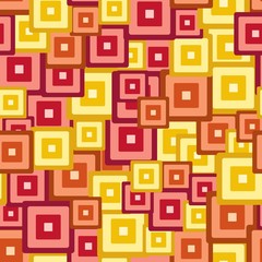 Seamless yellow red tile pattern