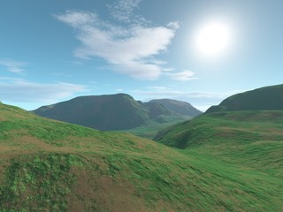 Fototapeta premium Grüne Landschaft