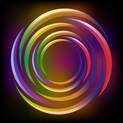 Abstract neon circles