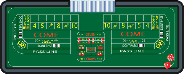 Fototapeta premium CRAPS TABLE