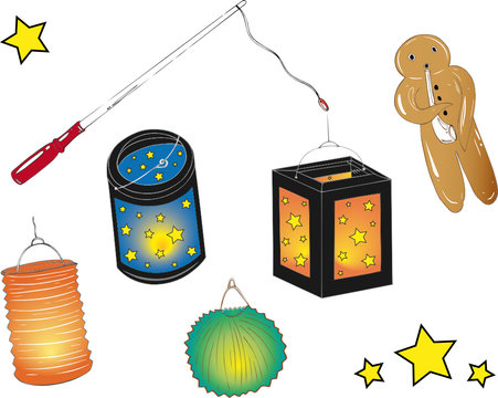 Sankt Martin, Laterne, Sterne, Stutenkerl, Weckmann