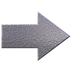 Fototapeta premium 3D Silver Hammered Arrow