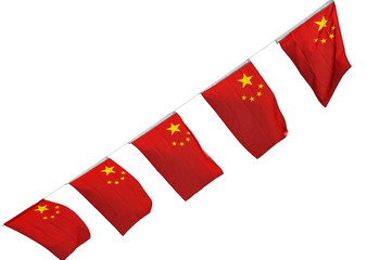 Guirlande de drapeaux chinois