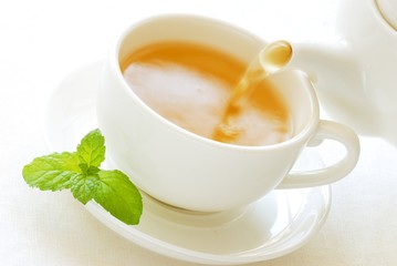 White Teapot and cup