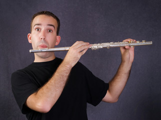 Man Playing Flute © dragon_fang