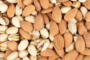 almonds and pistachios background 4