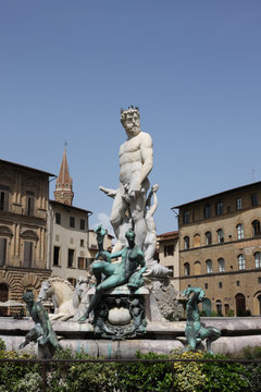 Statue of Neptune in Florence,Italy