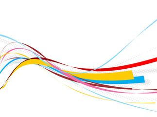 rainbow wave line background