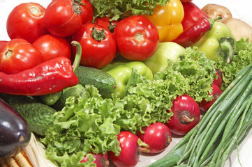 Colorful fresh group of vegetables