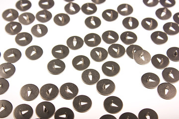 Background from thumbtacks on white