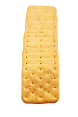 Cookie of the cracker put on white background