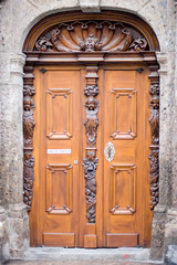 Old wooden door