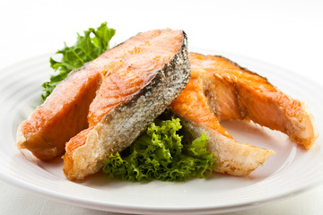 Grilled salmon