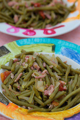 haricots verts aux lardons