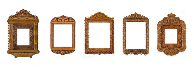 Collage of carved Frames