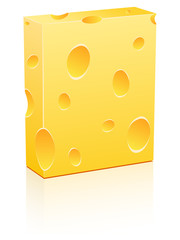piece of  cheese vector illustration