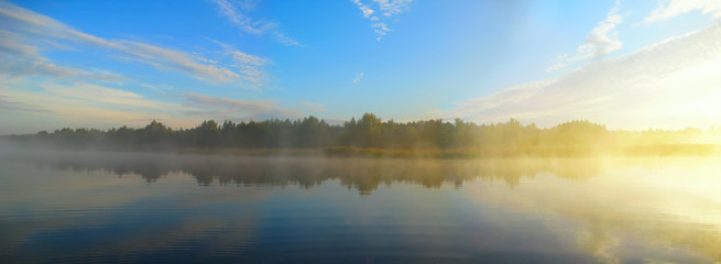 morning river before fishing