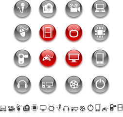 Multimedia  icon set. Vector illustration