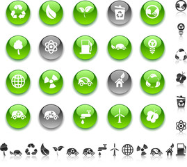 Ecology icon set. Vector illustration