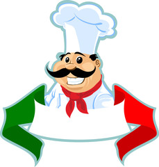 italian chef cook label