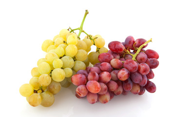 red and white grapes