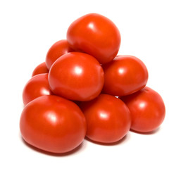 red tomato isolated  on white background