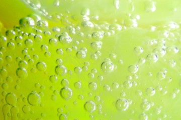 Green water bubbles