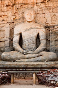 Ancient sitting Buddha image