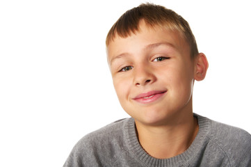 smiling tween boy