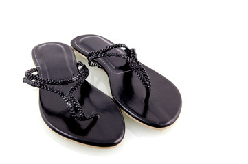 Black flip flops