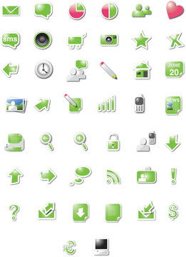 Modern web 2.0 icons